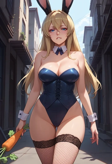 rozen_maiden,shinku,bunny girl, sexy,stockings  - AI generated anime art