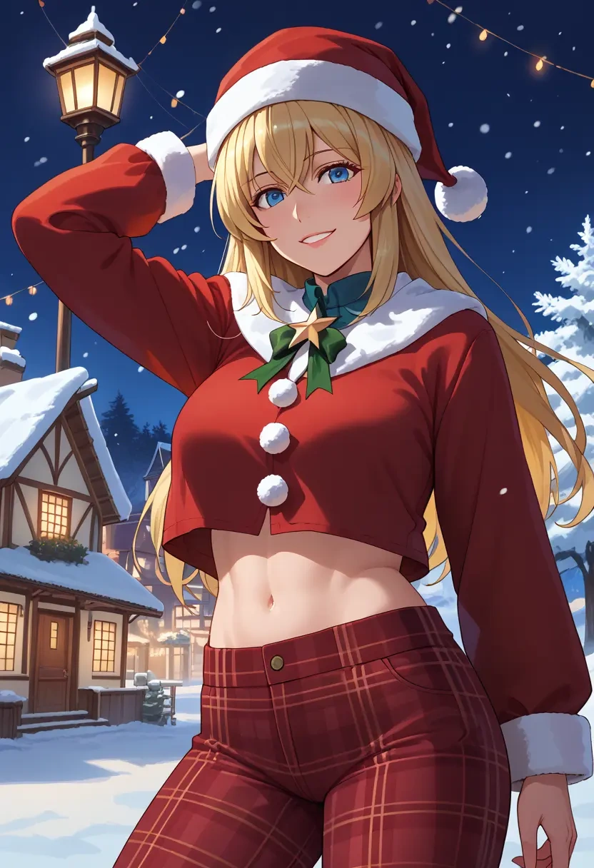 rozen_maiden,shinku,Christmas,plaid trousers  - 