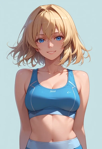 rozen_maiden,shinku,sports bra,wide-leg joggers  - AI generated anime art