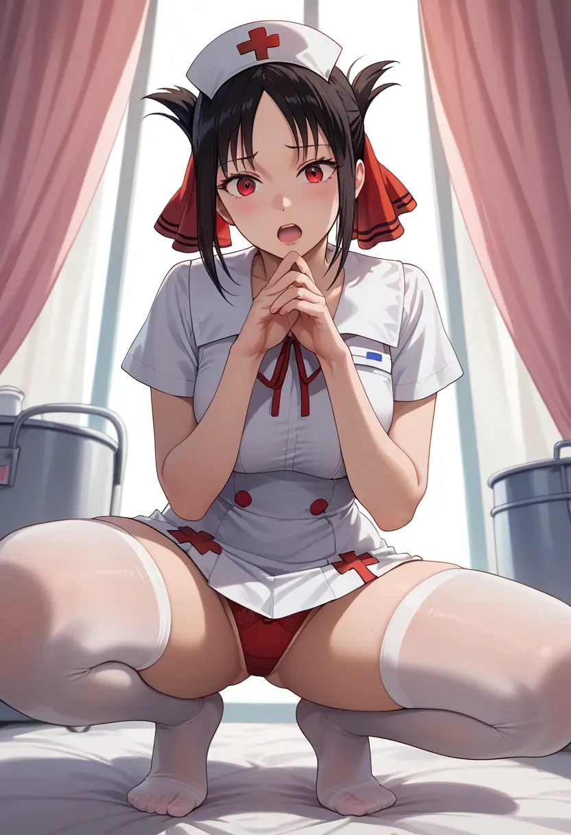 kaguya_sama_wa_kokurasetai,shinomiya_kaguya,nurse,stockings,sexy,panties  - 