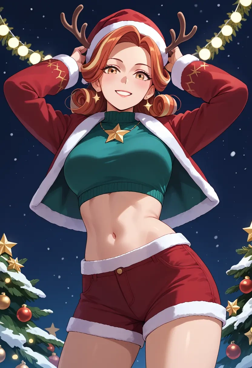 project_sekai,shinonome_ena,Christmas,red velvet shorts  - 