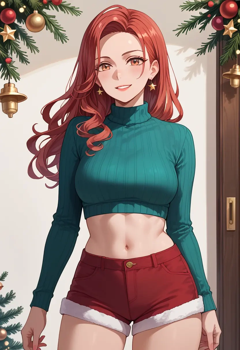 project_sekai,shinonome_ena,Christmas,red velvet shorts  - 