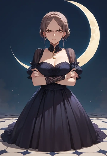 project_sekai,shinonome_ena,gothic priestess gown,high slit,embroidered veil  - AI generated anime art