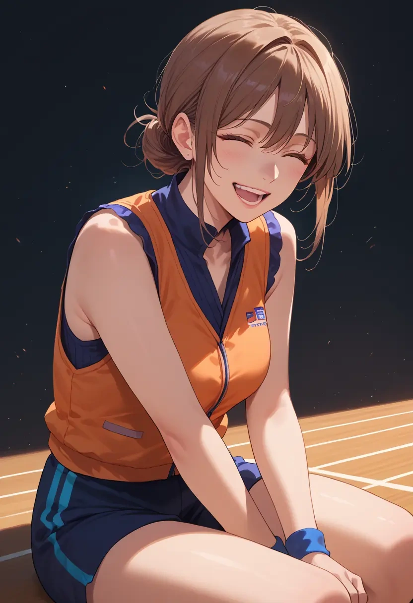 project_sekai,shinonome_ena,sports vest,capri leggings  - 