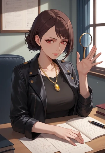 persona,shiomi_kotone,detective  - AI generated anime art