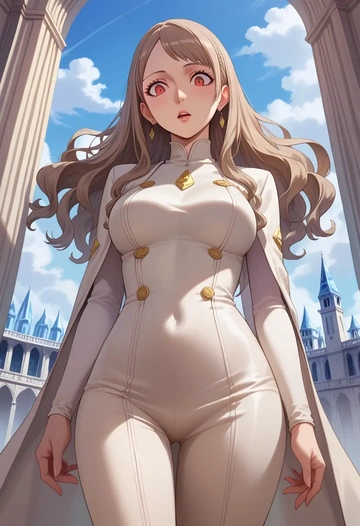 persona,shiomi_kotone,bodysuit,mesh,high-waisted skirt  - AI generated anime art