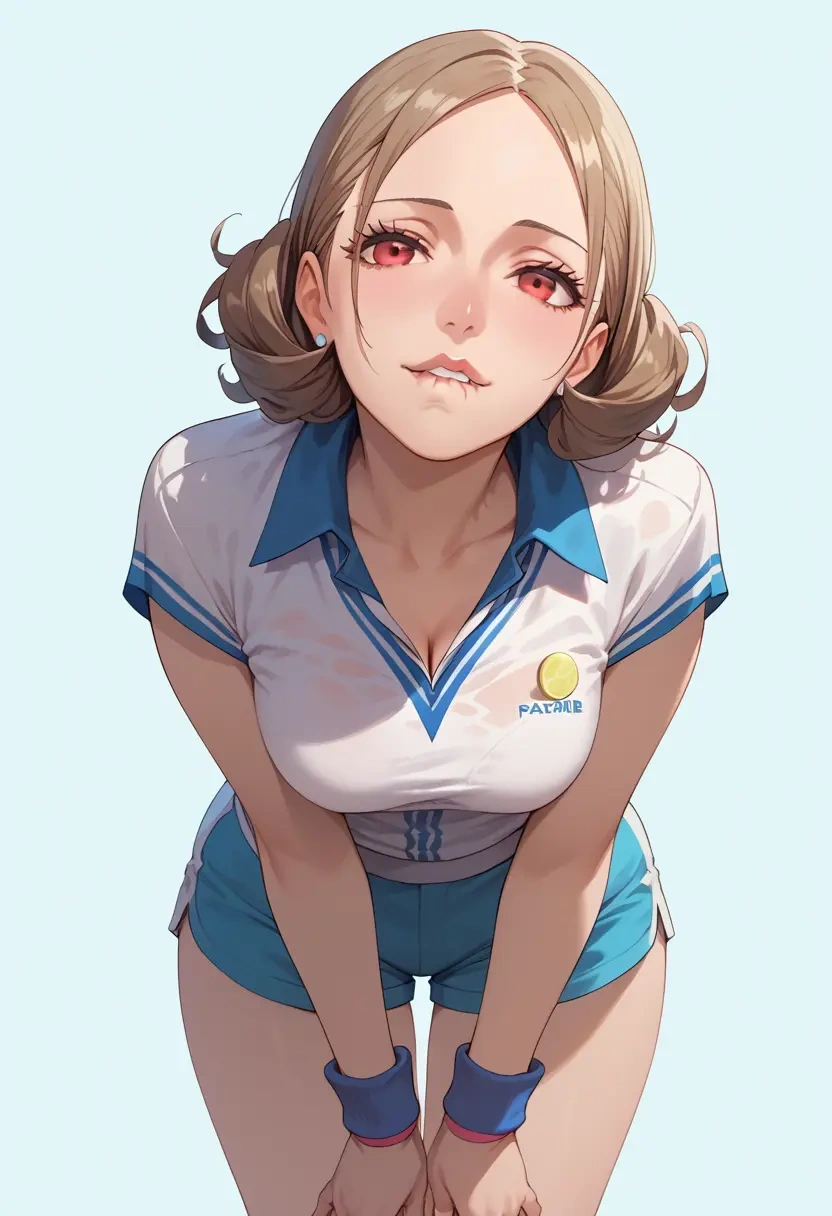 persona,shiomi_kotone,tennis polo,skort  - 