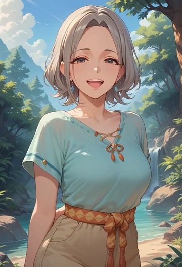 idolmaster,shiomi_syuko,pajamas  - AI generated anime art