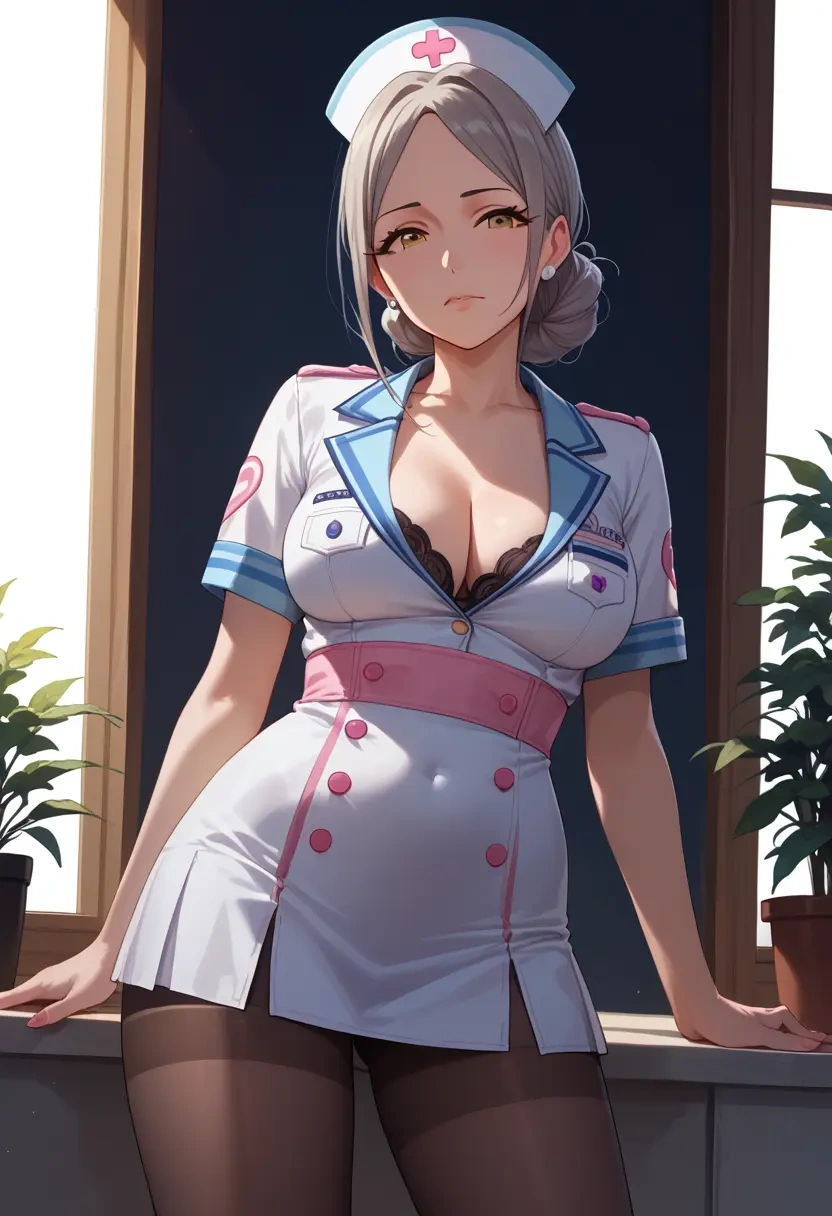 idolmaster,shiomi_syuko,nurse, pantyhose,mini skirt  - 