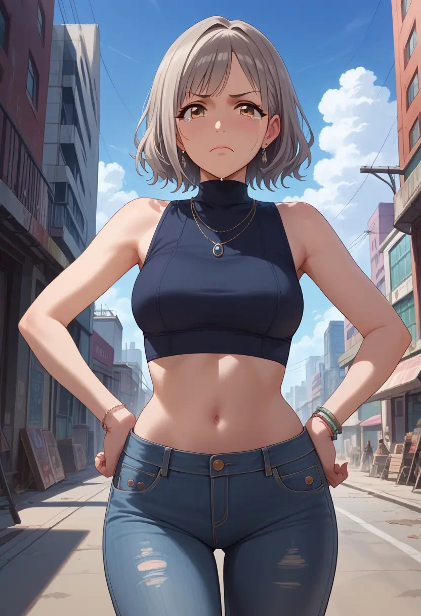 idolmaster,shiomi_syuko,crop top  - 