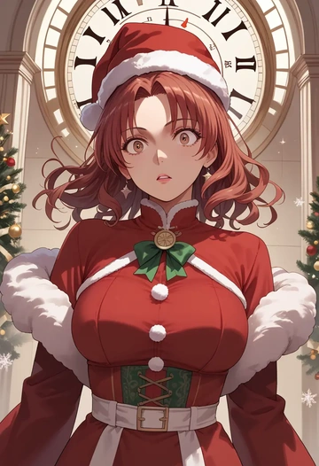 toaru_majutsu_no_index,shirai_kuroko,Christmas,red velvet dress  - AI generated anime art