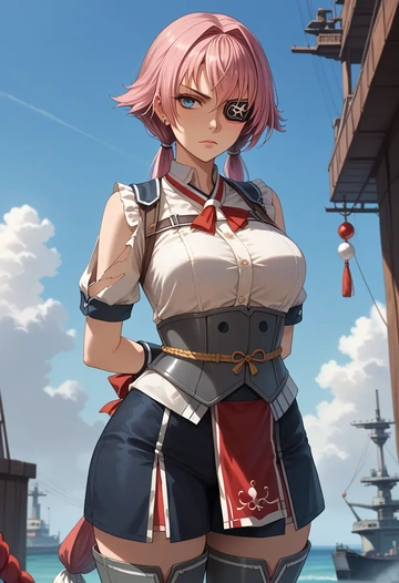 kantai_collection,shiranui_(kancolle),pirate  - AI generated anime art