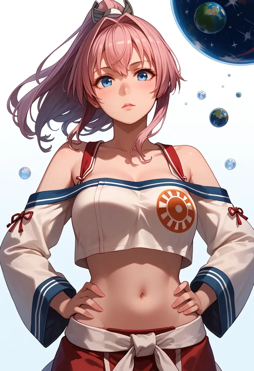 kantai_collection,shiranui_(kancolle),off-shoulder top,dolphin shorts  - 