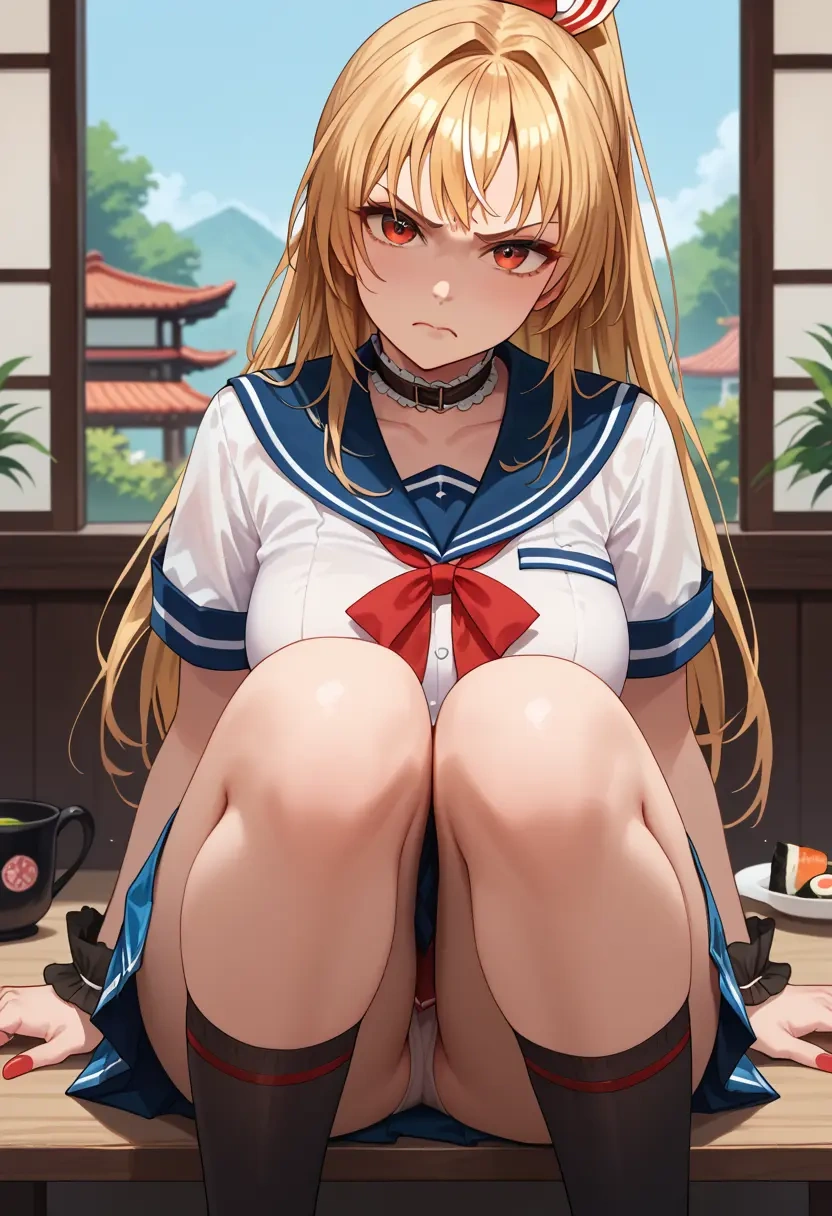 hololive,shiranui_flare,sailor, uniform  - 