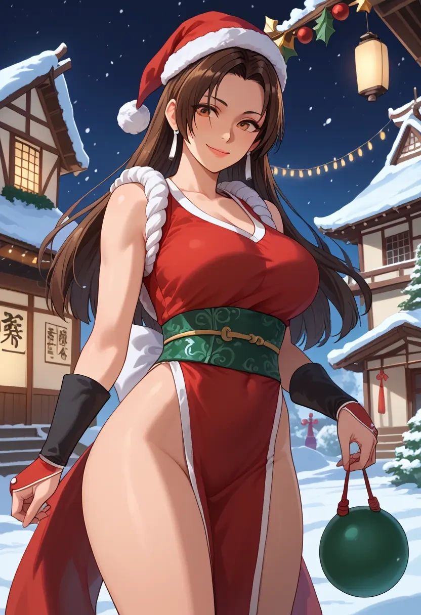 fatal_fury,shiranui_mai,Christmas,dress  - 