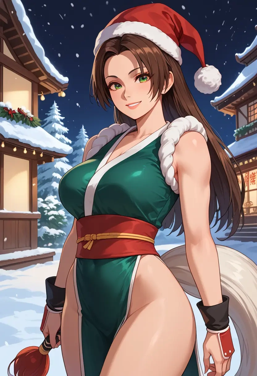 fatal_fury,shiranui_mai,Christmas,dress  - 