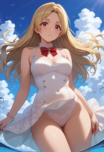 idolmaster,shirasaka_koume,qipao  - AI generated anime art