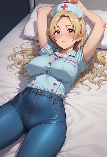 idolmaster,shirasaka_koume,nurse  - AI generated anime art