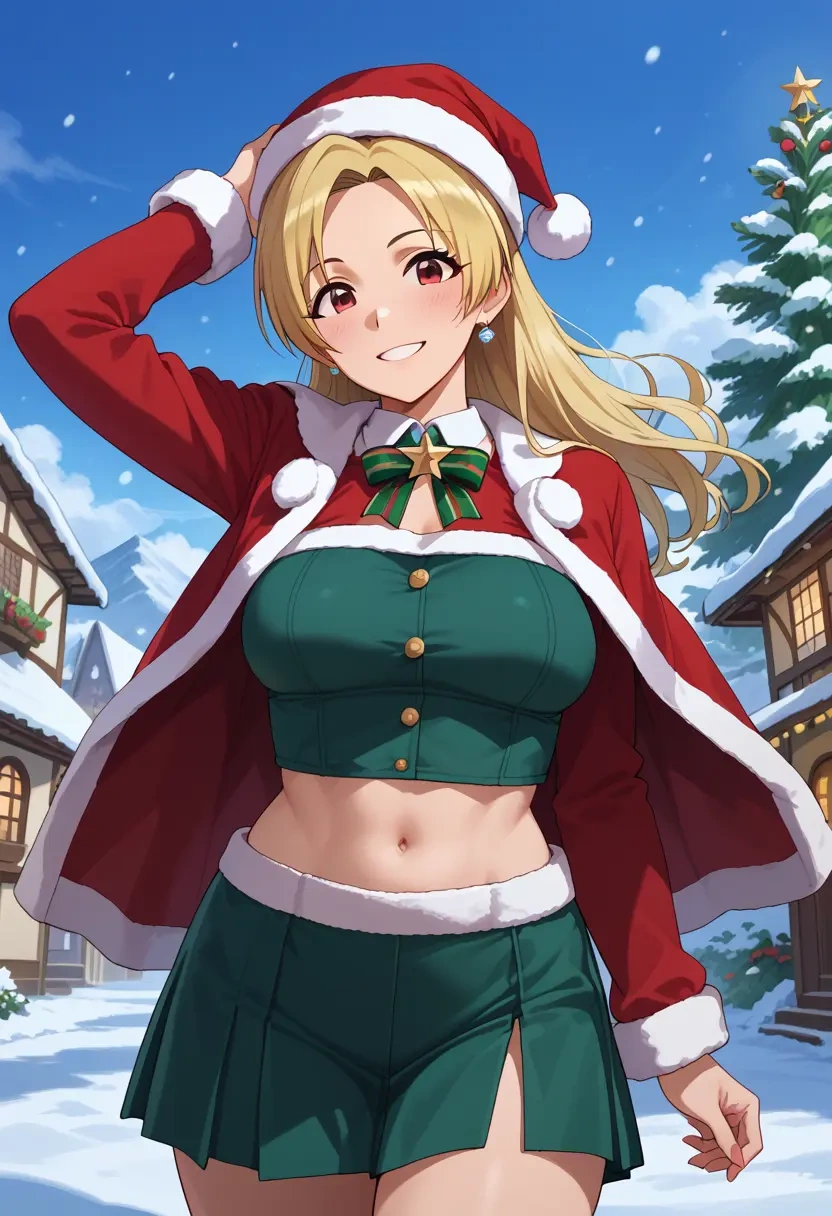 idolmaster,shirasaka_koume,Christmas,dress  - 