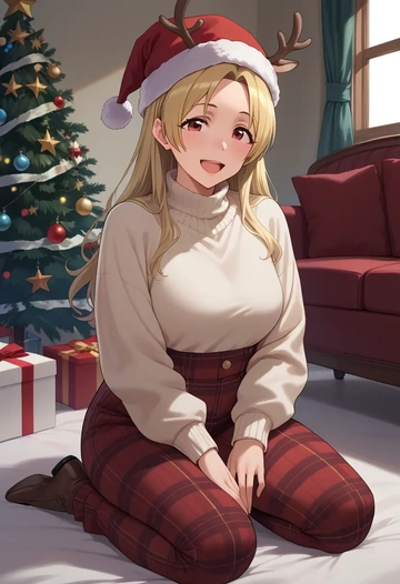 idolmaster,shirasaka_koume,Christmas  - AI generated anime art