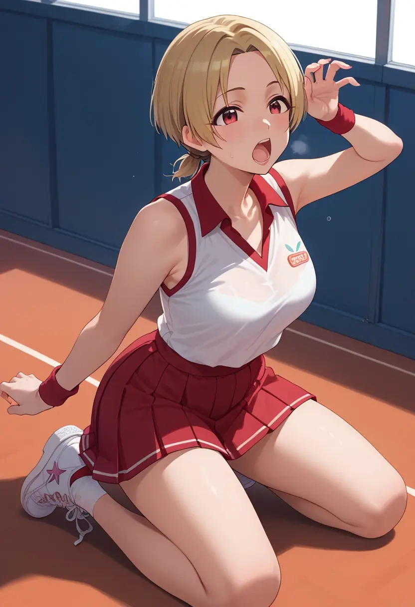 idolmaster,shirasaka_koume,tennis skirt  - 