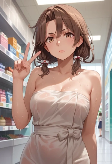 kantai_collection,shirayuki_(kancolle),towel,sexy  - AI generated anime art