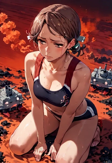 kantai_collection,shirayuki_(kancolle),tankini top,board shorts  - AI generated anime art