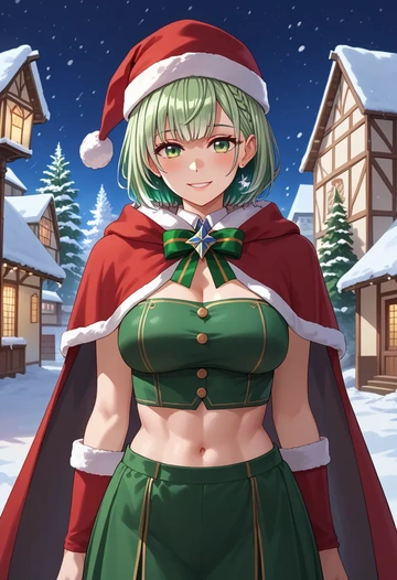 hololive,shirogane_noel,Christmas,dress  - AI generated anime art