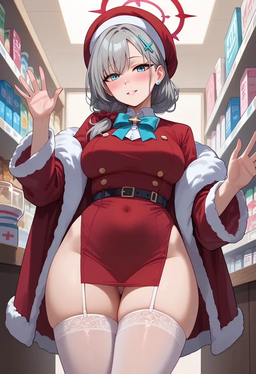 blue_archive,shiroko_(blue_archive),Christmas,sexy, stockings,  - 