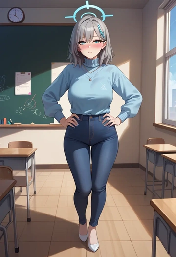 blue_archive,shiroko_(blue_archive),teacher  - AI generated anime art