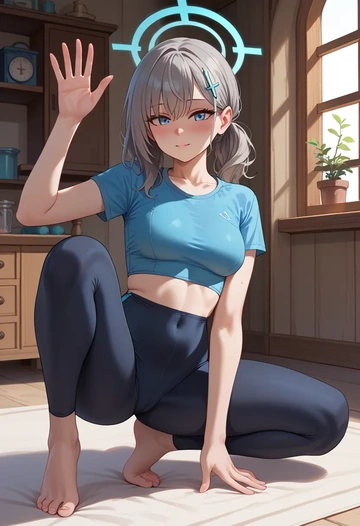 blue_archive,shiroko_(swimsuit)_(blue_archive),yaga pants  - AI generated anime art