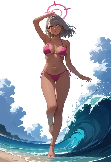 blue_archive,shiroko_terror_(blue_archive),bikini  - AI generated anime art