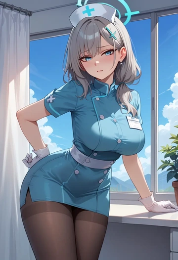 blue_archive,shiroko_terror_(blue_archive),nurse  - AI generated anime art