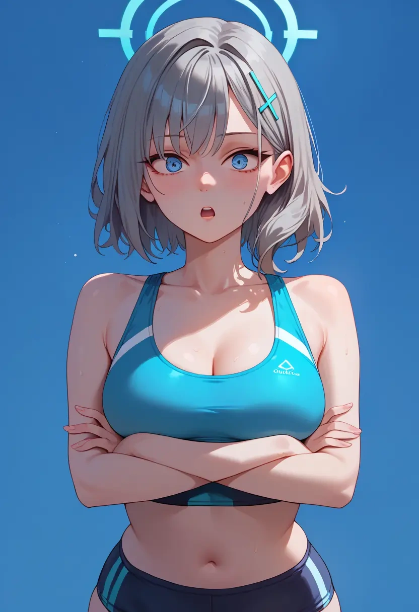 blue_archive,shiroko_terror_(blue_archive),tankini top,board shorts  - 