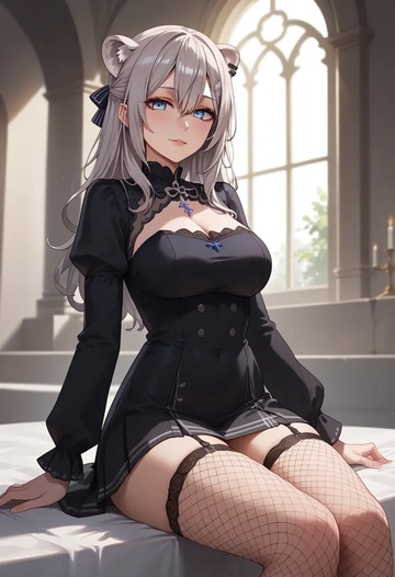 hololive,shishiro_botan,secretary,stockings,sexy, panties  - AI generated anime art