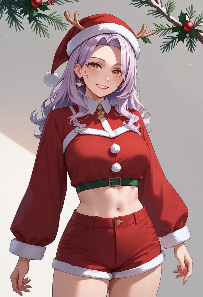 hololive,shishiro_botan,Christmas,red velvet shorts  - 