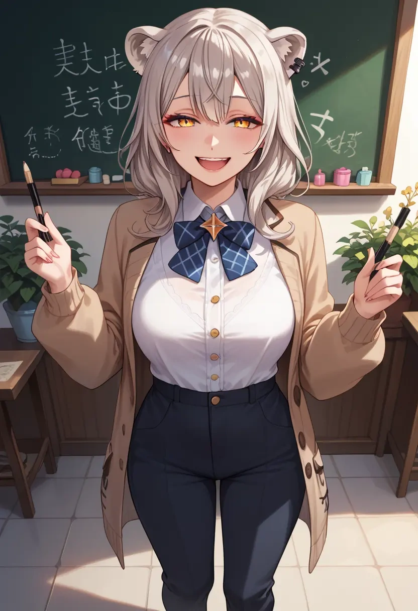 hololive,shishiro_botan,teacher, sweater  - 