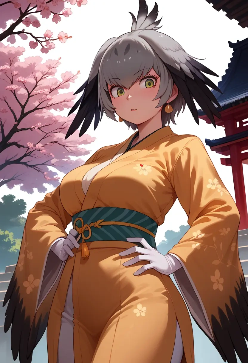 kemono_friends,shoebill_(kemono_friends),kimono  - 