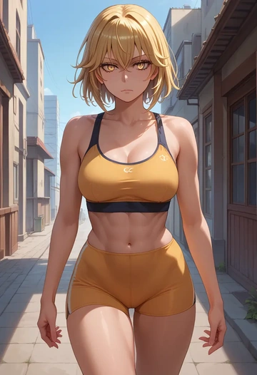 toaru_majutsu_no_index,shokuhou_misaki,yoga shorts  - AI generated anime art