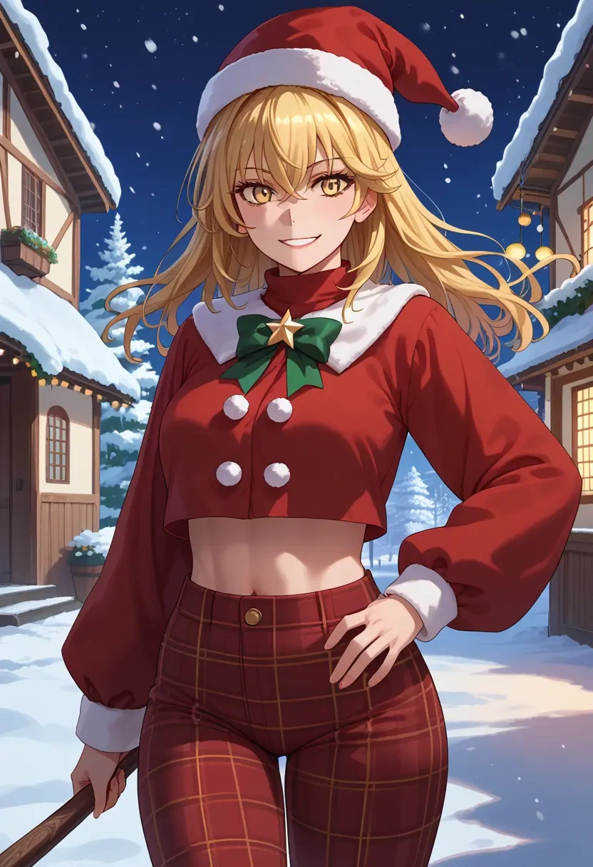 toaru_majutsu_no_index,shokuhou_misaki,Christmas,plaid trousers  - 