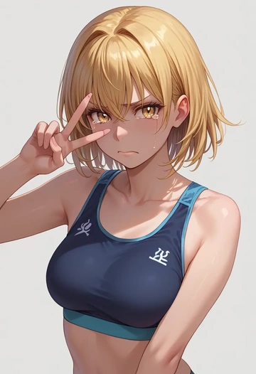 toaru_majutsu_no_index,shokuhou_misaki,sports bra,high-waisted leggings  - AI generated anime art