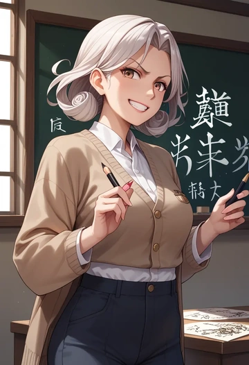 kantai_collection,shoukaku_(kancolle),teacher, sweater  - AI generated anime art