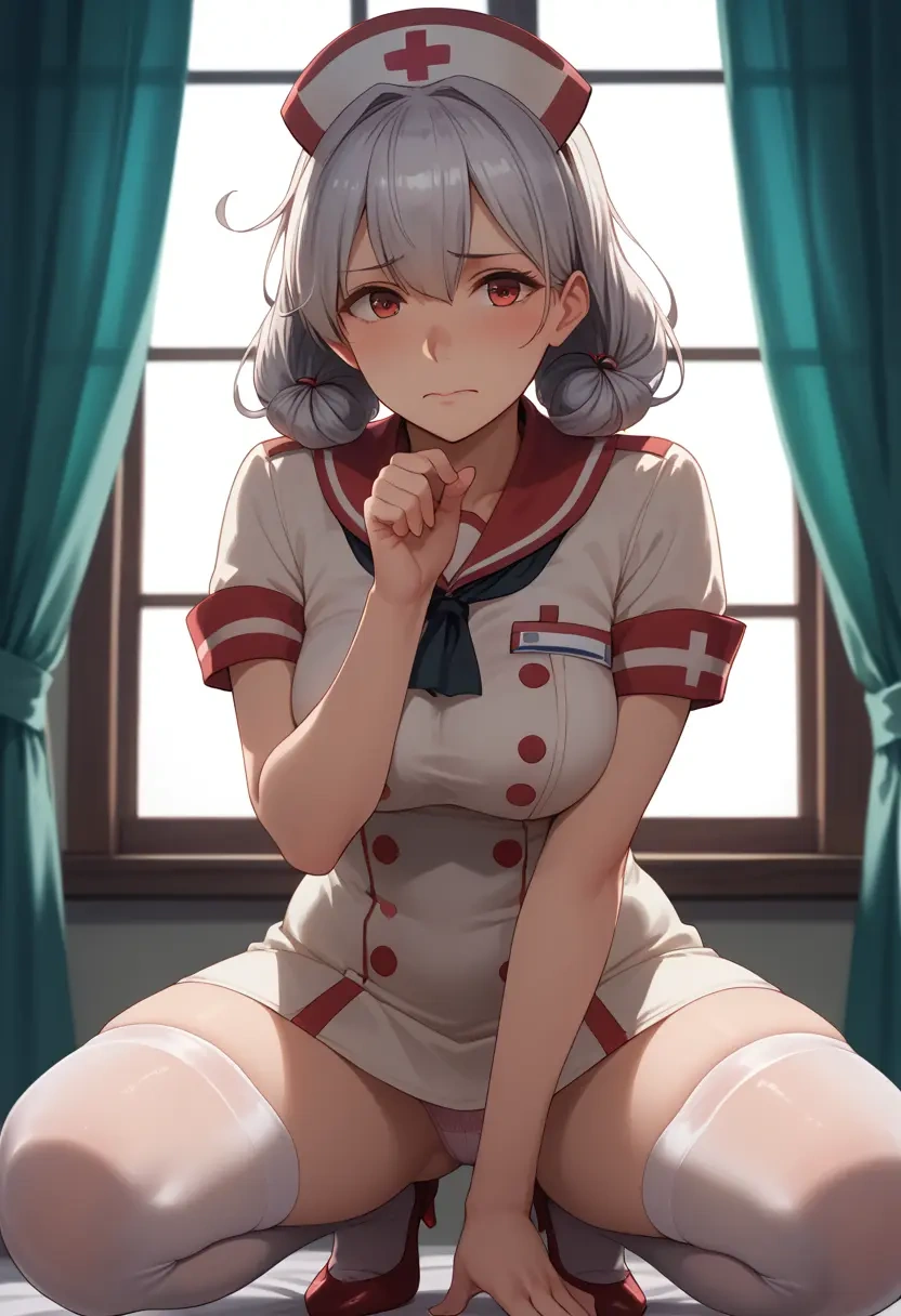 kantai_collection,shoukaku_(kancolle),nurse,stockings,sexy,panties  - 