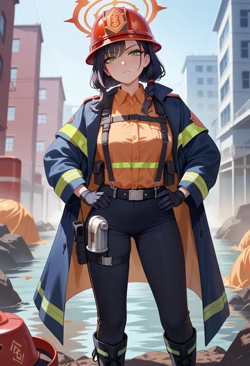 blue_archive,shun_(blue_archive),firefighter  - AI generated anime art