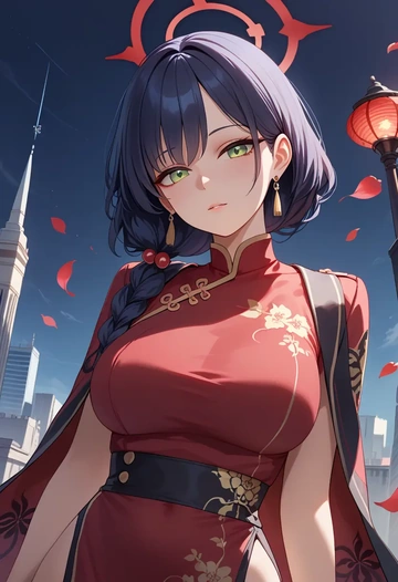 blue_archive,shun_(small)_(blue_archive),qipao  - AI generated anime art