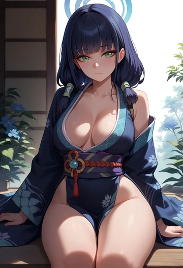 blue_archive,shun_(small)_(blue_archive),kimono,sexy  - AI generated anime art