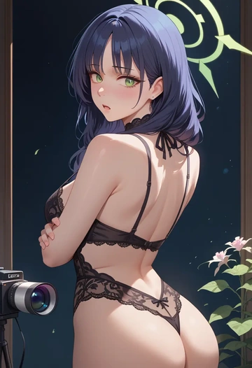 blue_archive,shun_(small)_(blue_archive),lingerie  - AI generated anime art