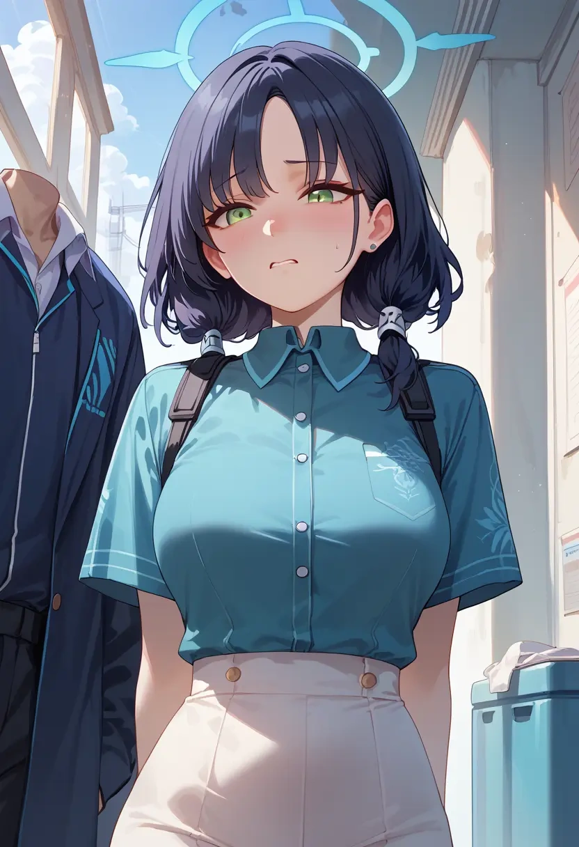 blue_archive,shun_(small)_(blue_archive),polo shirt,tennis skirt  - 