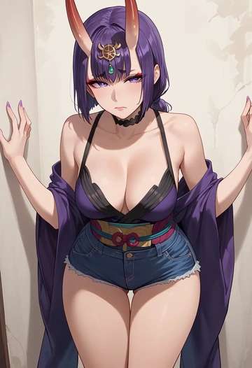 fate_(series),shuten_douji_(fate),shorts,sexy  - AI generated anime art