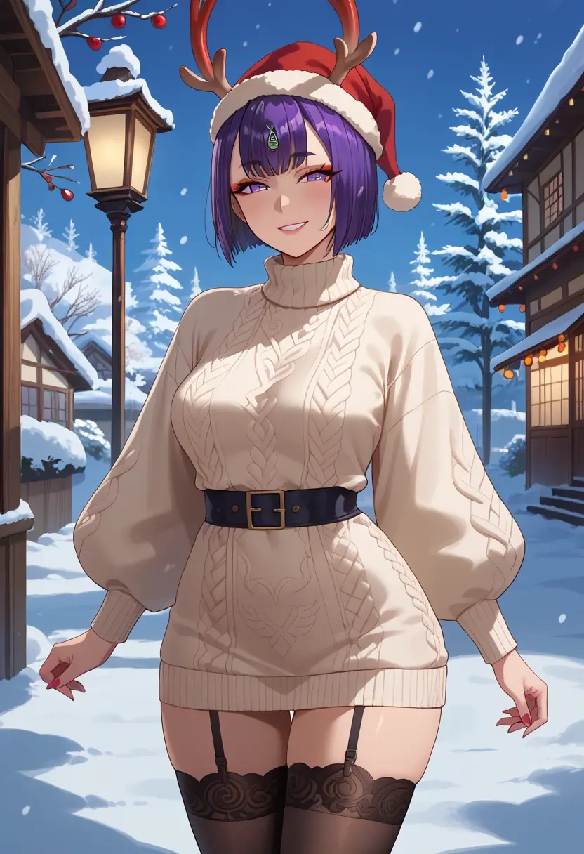 fate_(series),shuten_douji_(fate),sweater,stockings,Thigh garters  - 